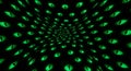 Dark background with green feline eyes repeating in a pattern, hypnotic effect. Royalty Free Stock Photo
