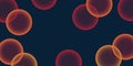 Dark Background, Header or Banner Design with Large Red, Orange and Brown Bubbles Pattern