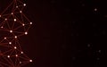 Dark background with line dot connection. Plexus mesh minimal concept. Modern technical design for presentation