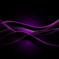 Dark background with neon color waves, vector Royalty Free Stock Photo