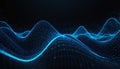 Blue Digital Waveform Network Abstract Background Royalty Free Stock Photo