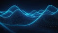 Blue Digital Network Waves Abstract Background technology Royalty Free Stock Photo