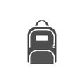 Dark backpack icon