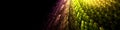 Dark banner with shining rainbow fractal design element Royalty Free Stock Photo