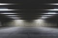 The dark empty parking garage at night Royalty Free Stock Photo