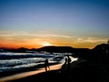 Dark beach horizon