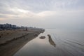 Dark Beach Of Scheveningen At The Hague The Netherlands 28-12-2019