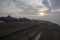 Dark Beach Of Scheveningen At The Hague The Netherlands 28-12-2019