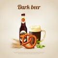 Dark Beer Background Royalty Free Stock Photo