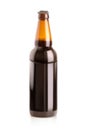 Dark beer in a bottle