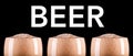 Dark Beer foam on black background banner Royalty Free Stock Photo