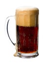 Dark beer glass with foam Royalty Free Stock Photo