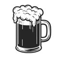 Dark Beer Glass sketch vector Royalty Free Stock Photo