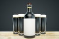 Dark beer mockup Royalty Free Stock Photo