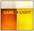 Dark beer vs gold beer Royalty Free Stock Photo