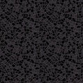 Dark black abstract mosaic seamless pattern. Vector background. Endless texture. Ceramic broken tile fragments.