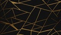 Black and gold geometric pattern with sharp lines abstract Royalty Free Stock Photo