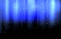 Dark black, blue background with rays of light, sparkles, night starry sky Royalty Free Stock Photo