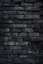 Dark Black Brick Wall