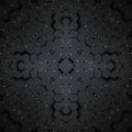 Dark black 3d seamless pattern. Shiny halftone honeycomb background. Vector repeat textured backdrop. Luxury royal black 3d Royalty Free Stock Photo