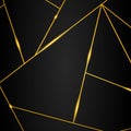 Dark black and Gold mosaic background. Modern dark abstract vector texture Royalty Free Stock Photo