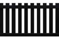 Black hardwood fence isolated on a white background Royalty Free Stock Photo