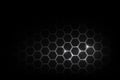 Dark and black with metal honeycomb pattern vector illustration