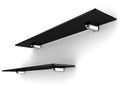 Dark black modern shelves for interior