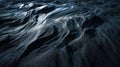 Dark Black Sand Ripples Abstract Natural Texture Background Royalty Free Stock Photo