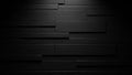 Dark black wooden plank wall with horizontal planks and subtle lighting Royalty Free Stock Photo