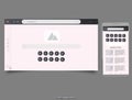 Black Blank web browser window and mobile app. Web UI Elements . Royalty Free Stock Photo