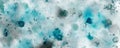 Dark blots on a watercolor turquoise background. Abstract airy background for your design.