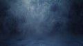 Dark blue abstract background in cyclorama style in misty atmosphere.