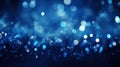 Dark blue abstract bokeh light. defocused background Royalty Free Stock Photo