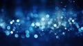 Dark blue abstract bokeh light. defocused background Royalty Free Stock Photo