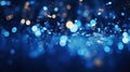 Dark blue abstract bokeh light. defocused background Royalty Free Stock Photo