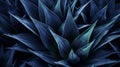 Dark Blue Abstraction: Organic Forms Blending With Geometric Shapes