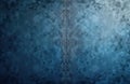 Dark blue background with concrete texture. Intriguing abstract design. Deep blue tones with visible cracks, distressed surface.
