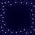 Dark blue background with glowing flashlights and an empty space in the middle.