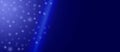 Dark blue banner background with stars. Concept for night, space or winter sky Royalty Free Stock Photo