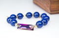 Dark blue Beaded Bracelet Royalty Free Stock Photo