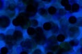 Dark blue and black bokeh effect blurry background artistic digital art