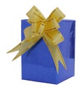 Dark blue box for a gift