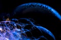 Dark Blue Bubbles  Macro Abstarct Background Royalty Free Stock Photo