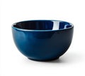 Dark Blue Ceramic Bowl, Isolated on White Background, Tableware, Kitchenware Royalty Free Stock Photo