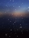 Dark blue Christmas background with snow flakes and bokeh Royalty Free Stock Photo