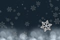 Dark blue Christmas background with snowflakes Royalty Free Stock Photo