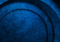 Dark blue circular stripes abstract grunge background Royalty Free Stock Photo