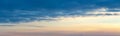 Dark blue cloud in evening sky during sunset Royalty Free Stock Photo