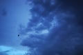 dark blue cloud with white light sky background and midnight evening time Royalty Free Stock Photo